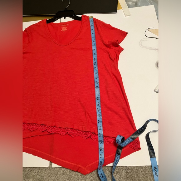 Nantucket Red Westbound Scoop Neck Sharkbite Hi-Lo Tee PXL - Picture 6 of 8